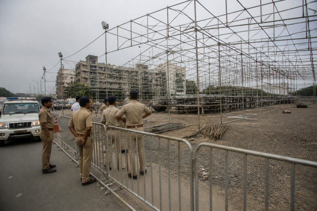 Surat Garba event venue on Puna Canal Road facing police restrictions over missing safety approvals