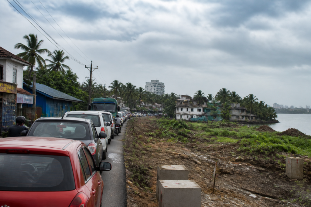 Kerala coastal highway alignment and land acquisition area in Vypin near Kochi