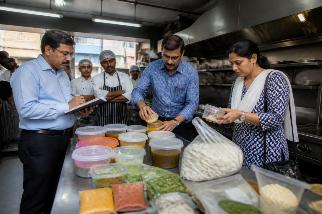 Kolkata food safety raids at a Park Street restaurant kitchen
