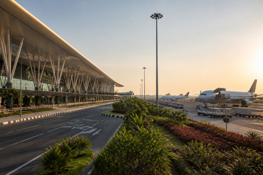 Kempegowda International Airport in Bengaluru linked to the Bengaluru Vancouver airport agreement