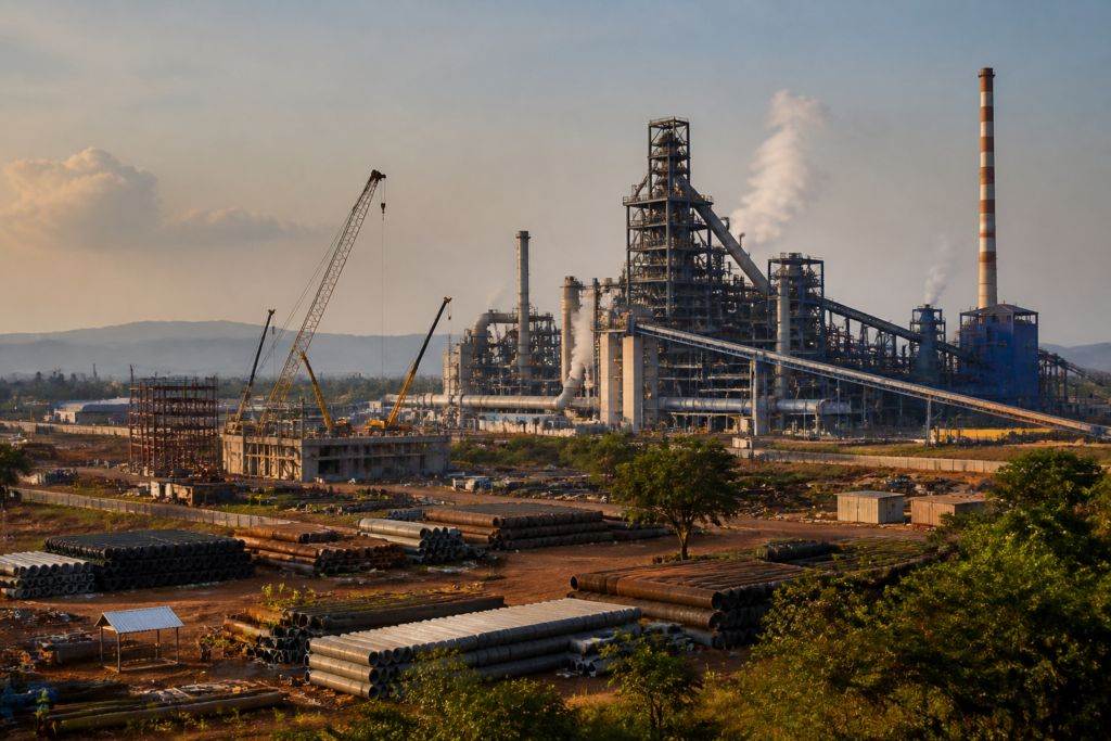 Kalinganagar industrial projects at a steel and ferro chrome manufacturing site in Odisha