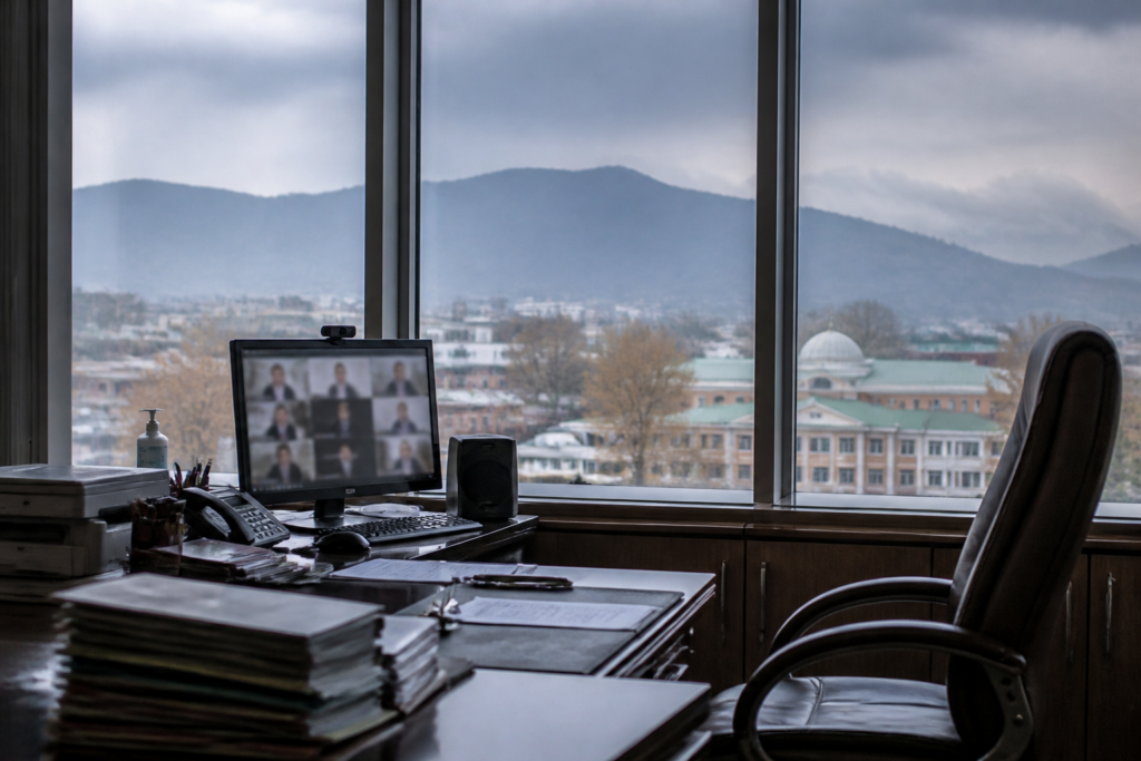 J&K IAS video dispute involving a government office and an administrative review meeting