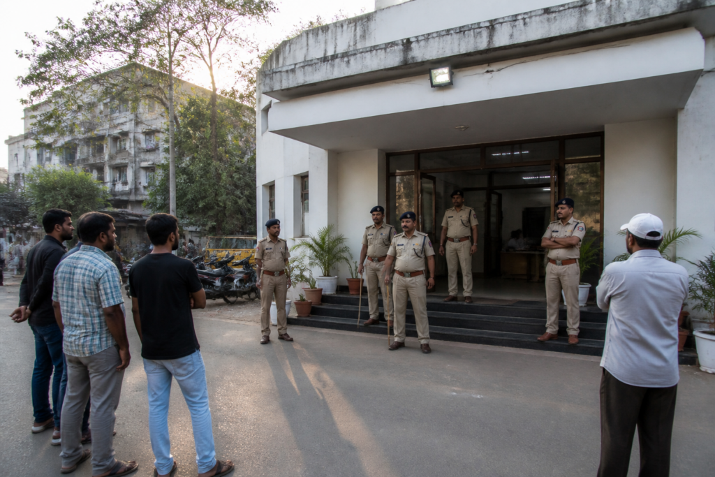 Ahmedabad police case linked to an alleged disturbance at Hanspura police outpost