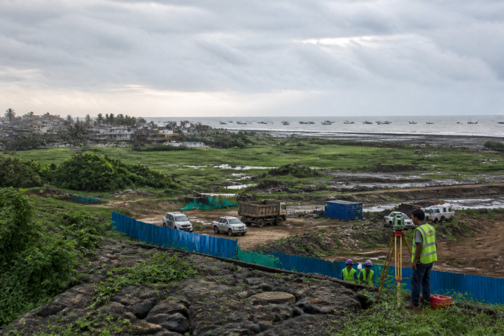 Manori desalination plant site and Mumbai's coastal water infrastructure near Gorai