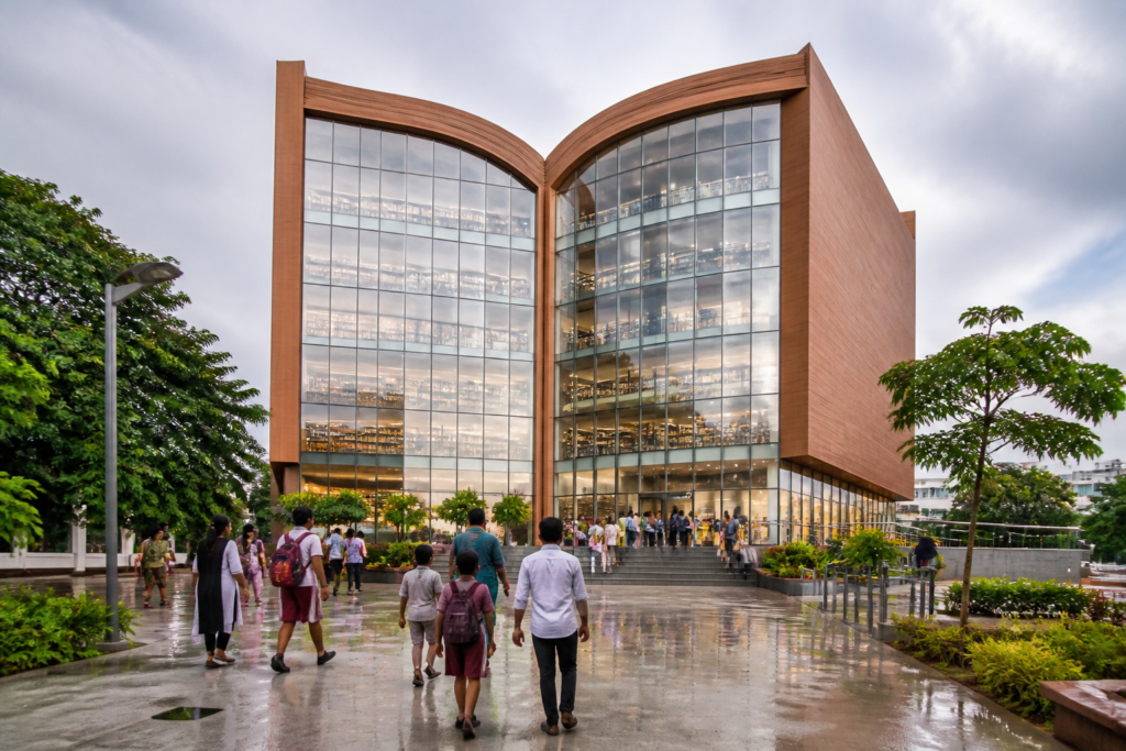 Coimbatore Knowledge Centre in Gandhipuram, a seven-storey public library and science facility