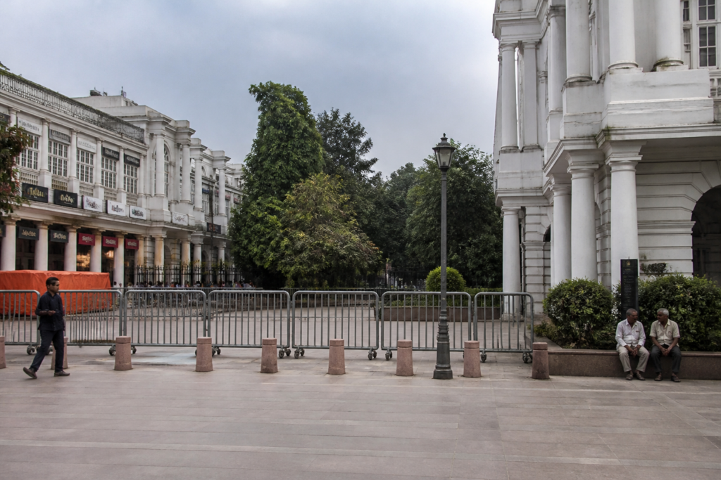 Central Park shutdown in Connaught Place ahead of a proposed Delhi protest