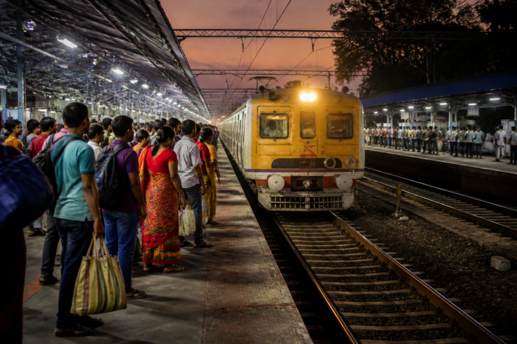 Kolkata Puja special trains serving passengers on the Sealdah suburban railway network