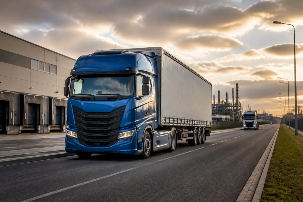 Tata Motors Iveco takeover represented by a commercial truck on a European industrial road