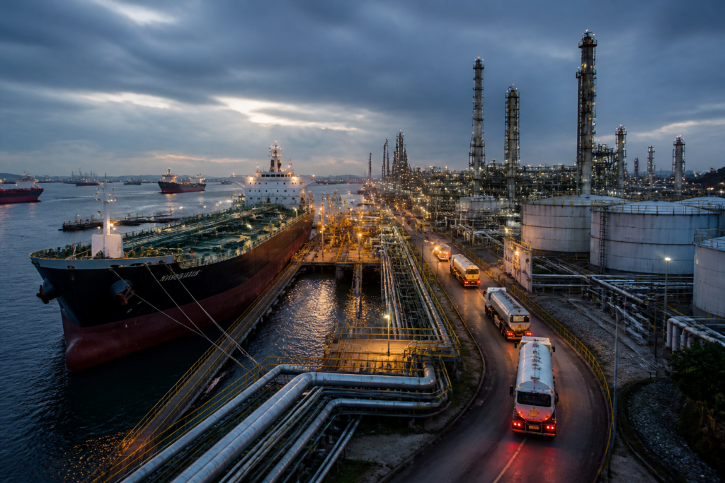 India fuel supply supported by oil tankers and refinery infrastructure amid global shipping disruptions