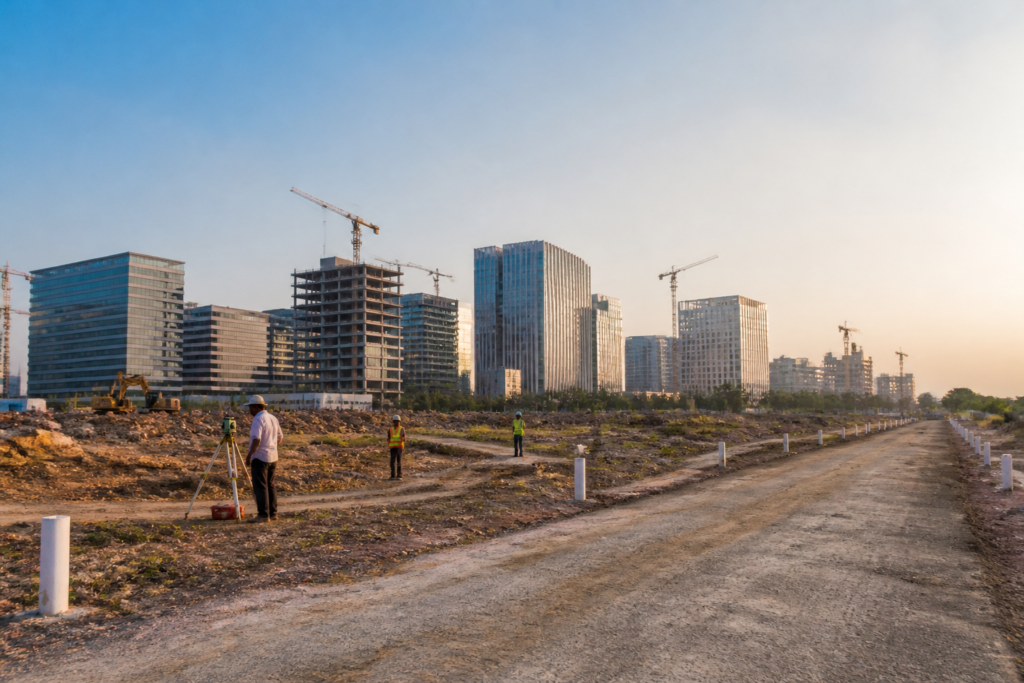 Raidurg land auction site in Hyderabad’s Knowledge City area