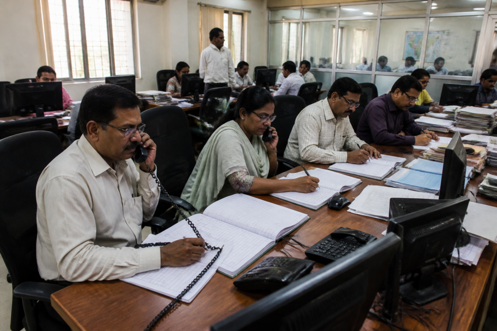 AP local body elections control room at the Andhra Pradesh State Election Commission office