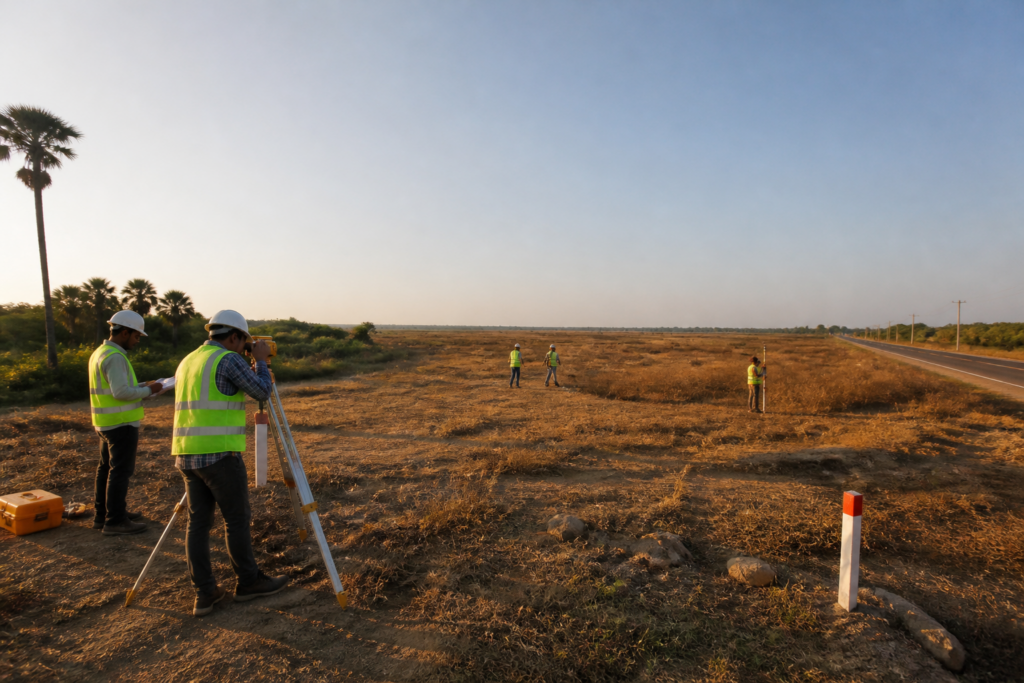 Rameswaram airport project site near Manickaneri in Ramanathapuram district