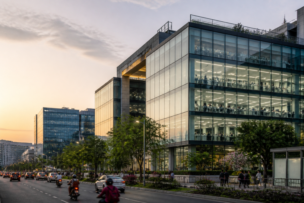 Hyderabad AI centre at a Gachibowli technology office serving healthcare and life sciences