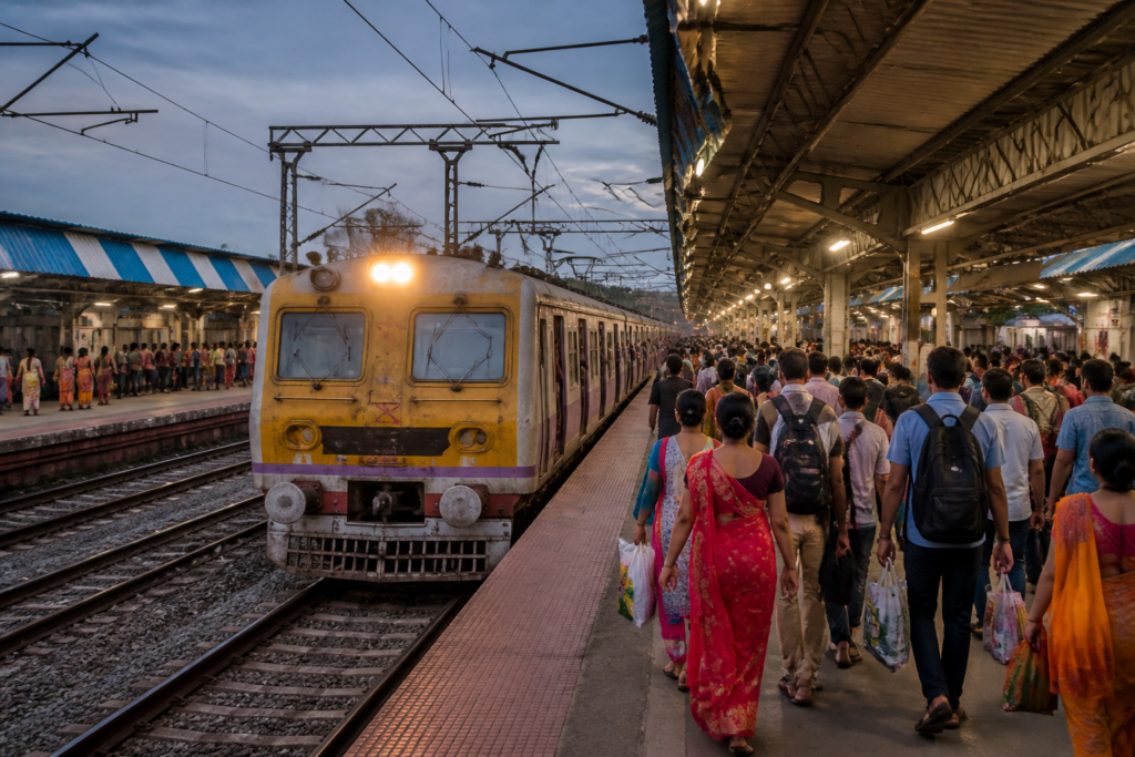 Kolkata Puja special trains serving crowded suburban railway routes during Durga Puja