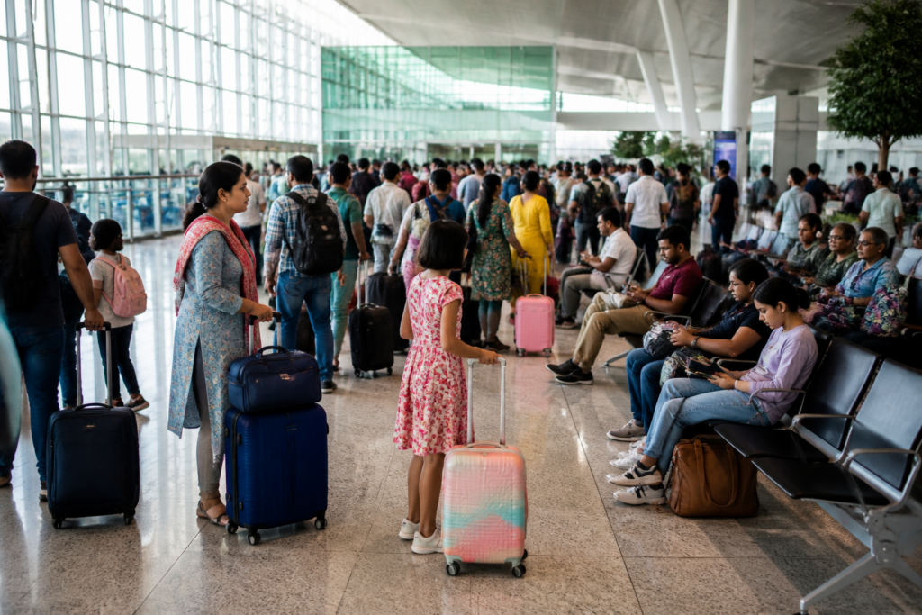 North Bengal travel fares rise as a passenger boards a flight from Kolkata during Durga Puja