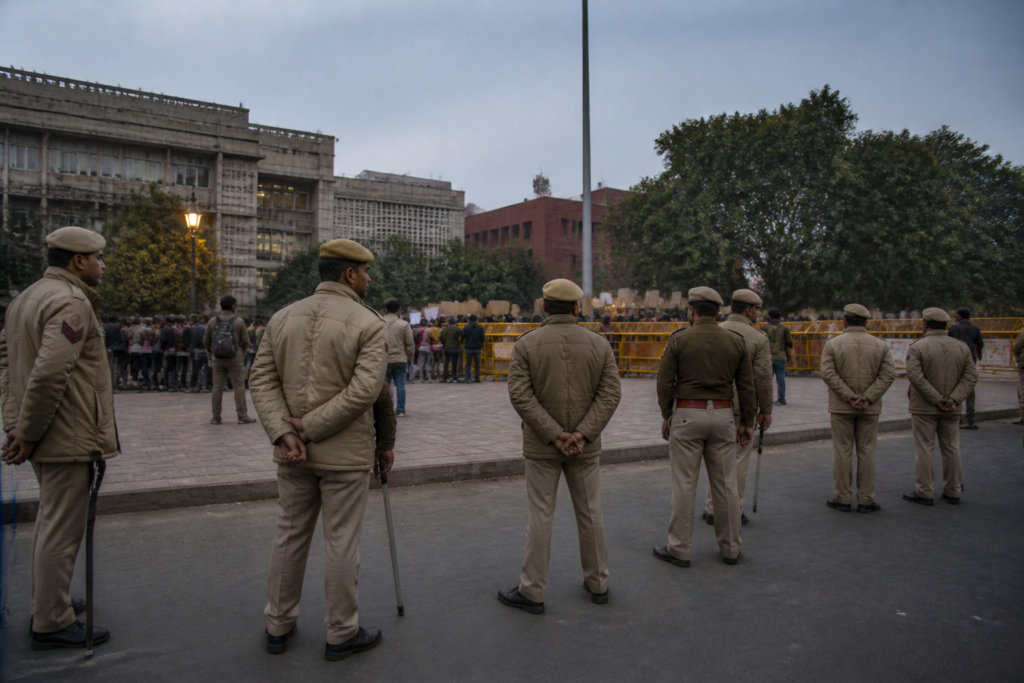 Neha Bora detention reported near Mandi House during a Delhi protest security operation