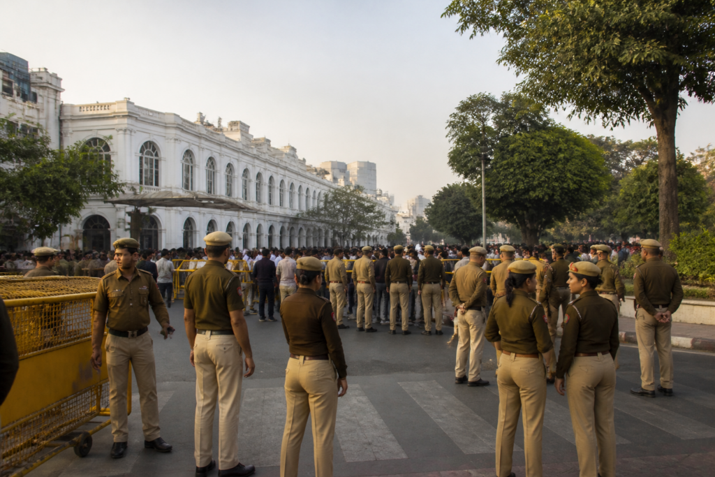 Delhi police preventive detention action near a planned Connaught Place protest