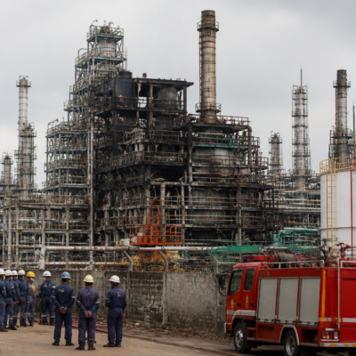 MRPL fire accident damage at the refinery complex near Mangaluru