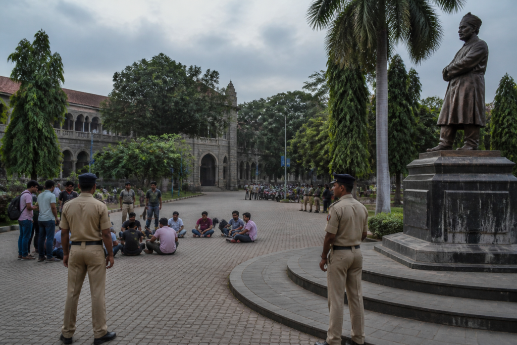 Pune University protest restrictions at Savitribai Phule Pune University campus