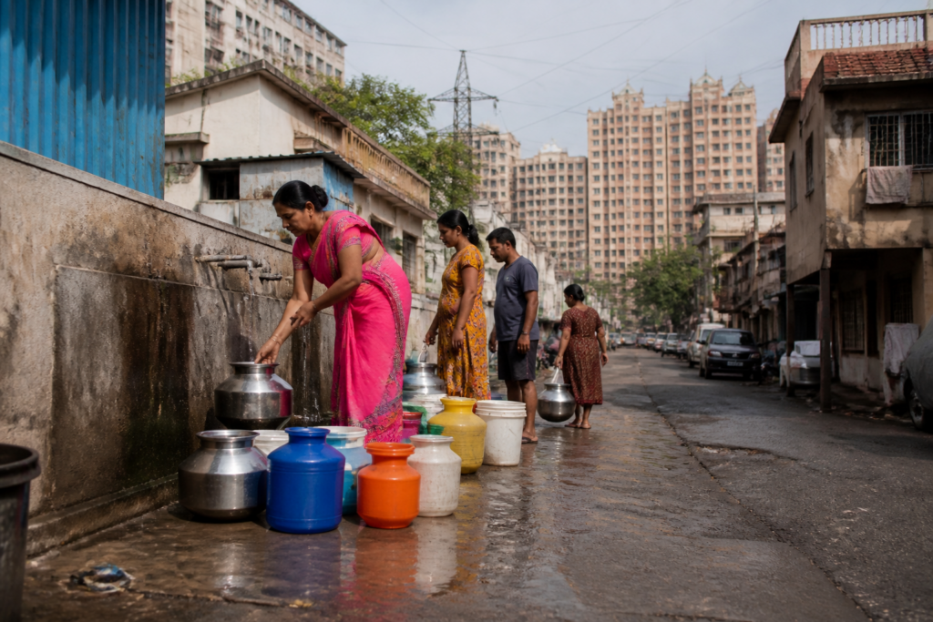 Pune water cut affecting an urban neighbourhood's municipal water supply