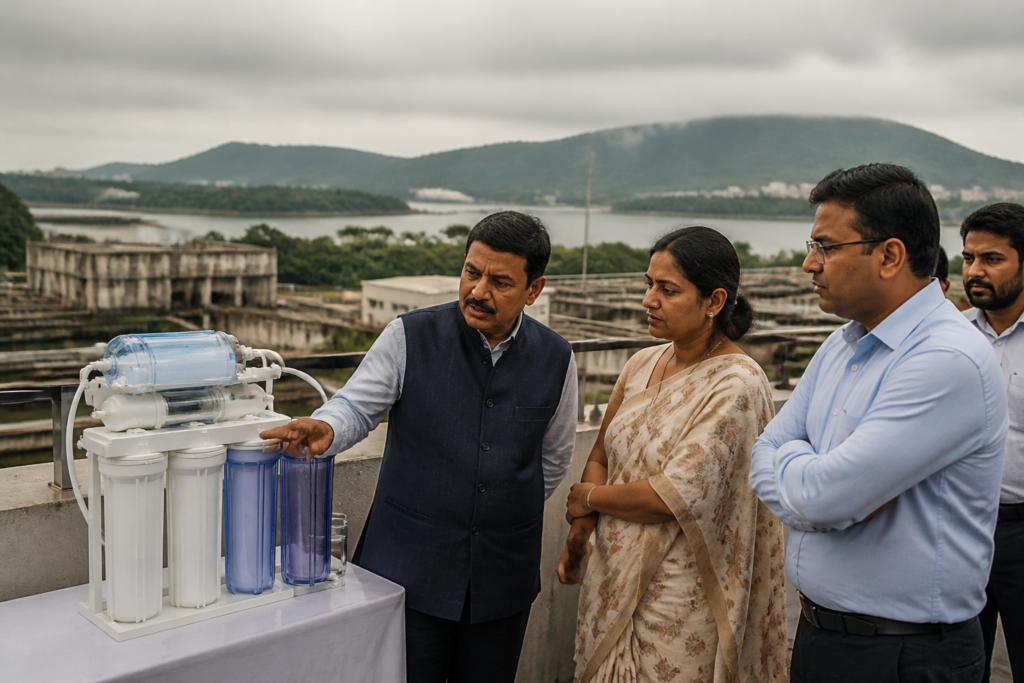 Pune drinking water concerns raised during a civic meeting over alleged pollution near Khadakwasla