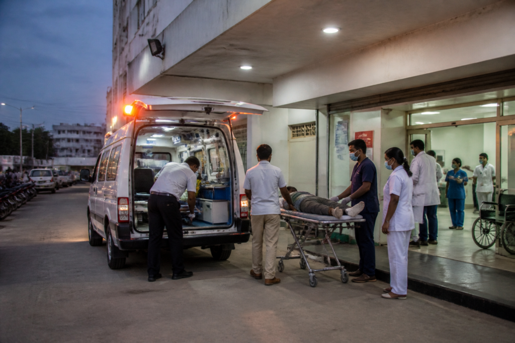 108 ambulance supporting Andhra Pradesh trauma registry and emergency accident care