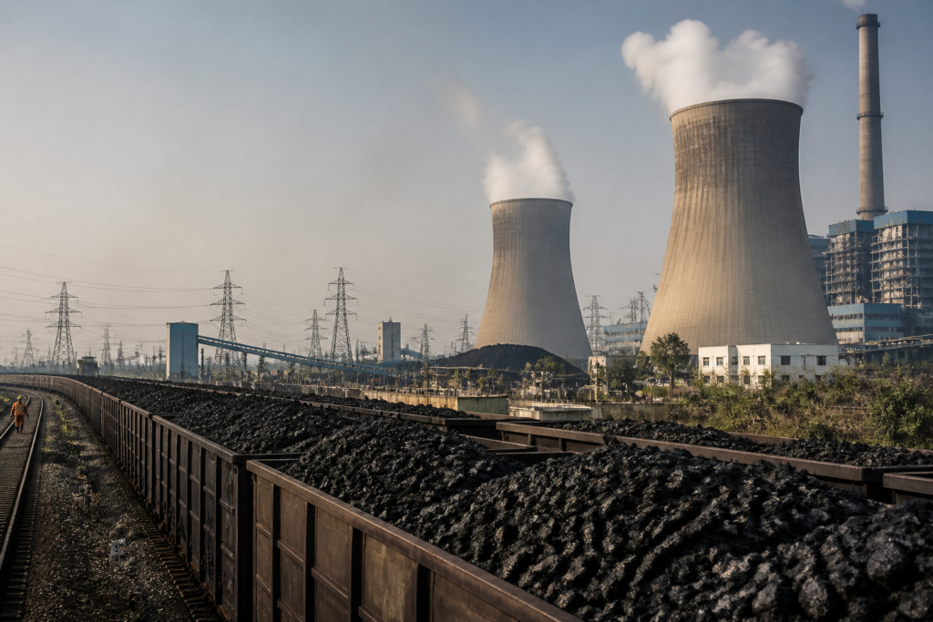 Yadadri thermal power plant and Telangana coal infrastructure in an industrial landscape