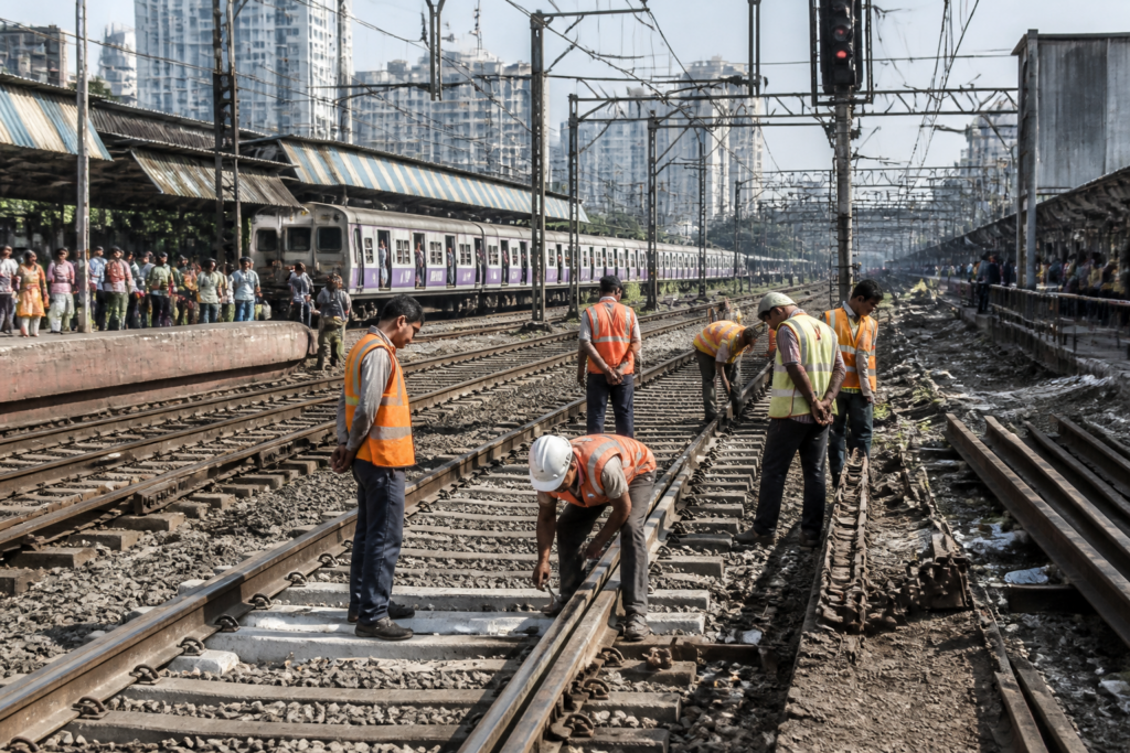 Mumbai local train services affected by a Central Railway mega block