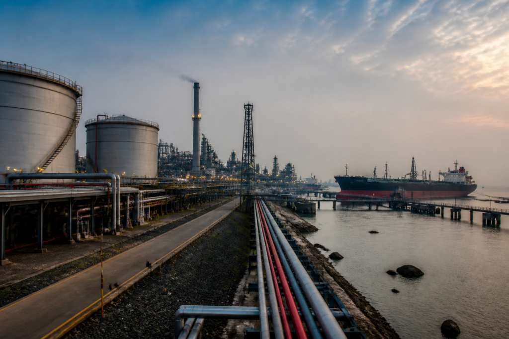 Russian oil imports to India and an Indian refinery amid changing global energy routes