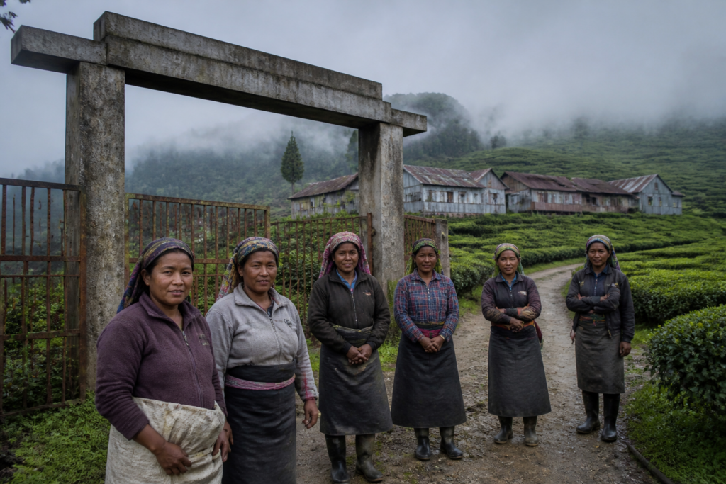 Singtom tea garden workers affected by the closure of a Darjeeling tea estate