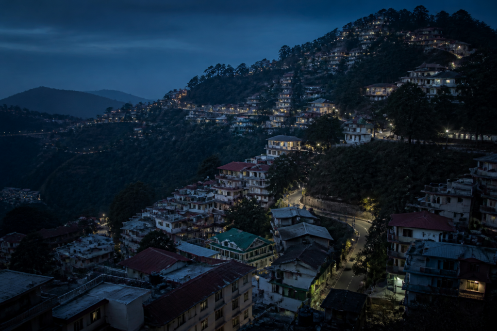 Shimla earthquake coverage showing the hill city under an early morning sky
