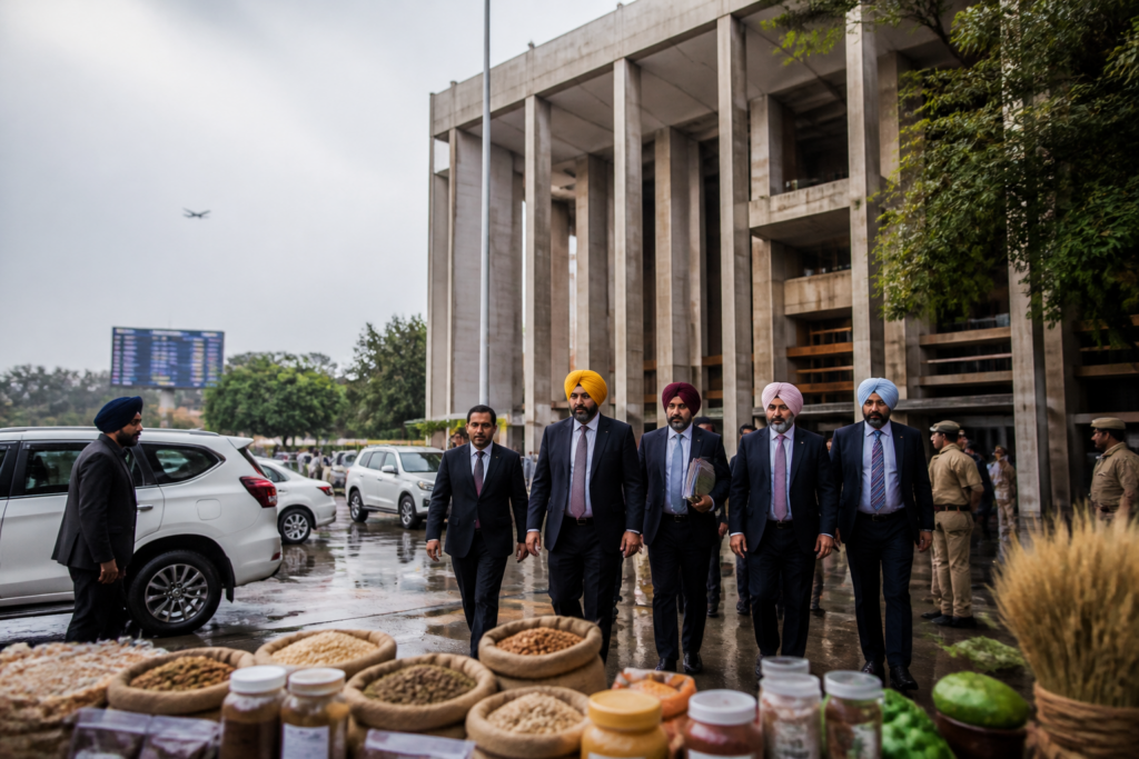 Punjab CM France visit and high court ruling represented by a Punjab government delegation and court setting
