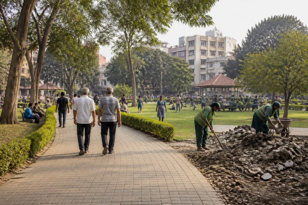 Freedom Park Bengaluru with green public space and walking paths for visitors