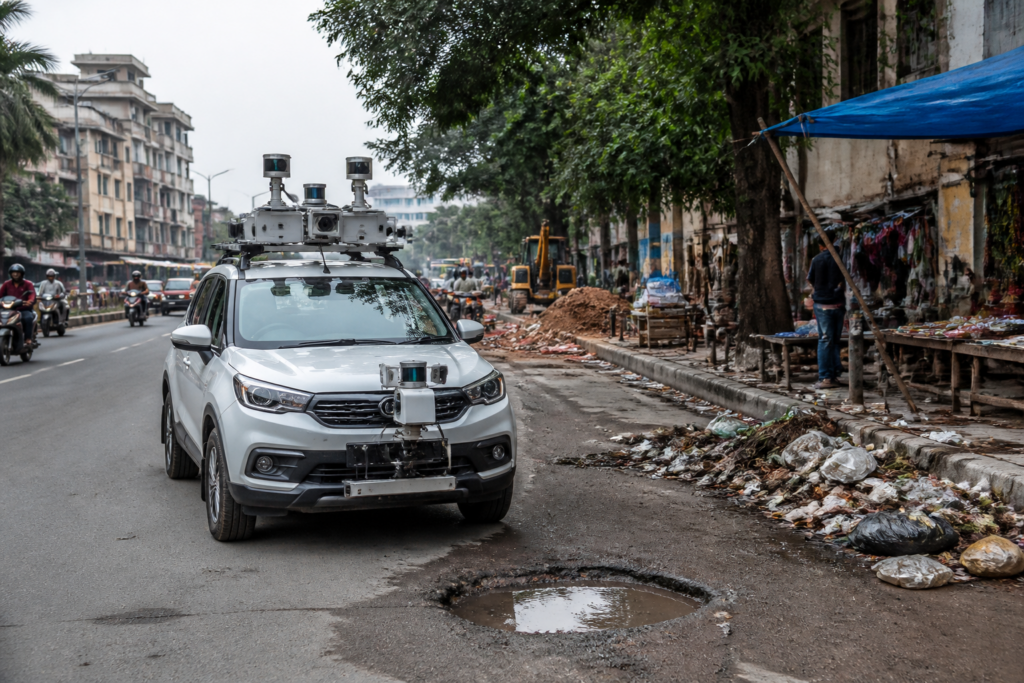 AI technology vehicle surveying roads for civic problems in Bengaluru