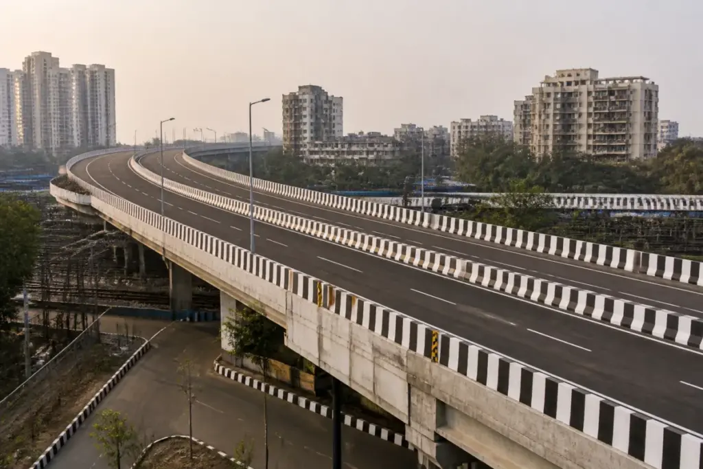 New East-West Vidyavihar bridge over railway tracks in Mumbai before its opening