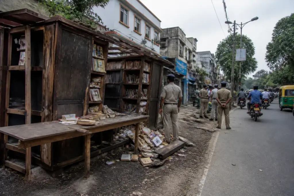 Vandalised CPM book stall in Bengal amid the Calcutta High Court book stall dispute