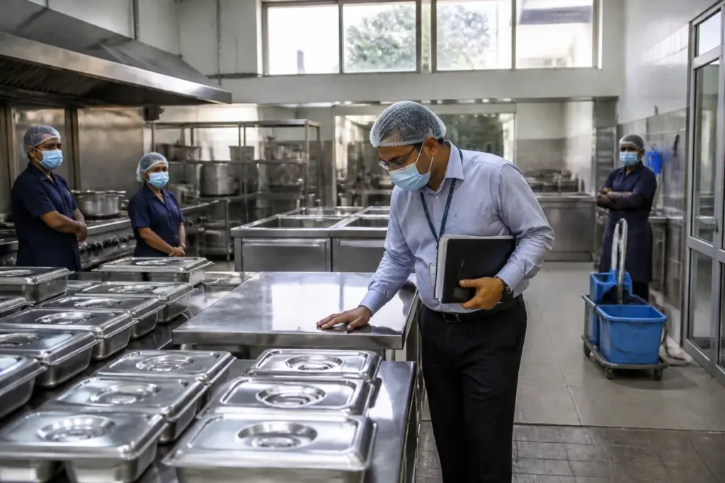 Mumbai hospital kitchen inspected by the FDA after food safety violations were found