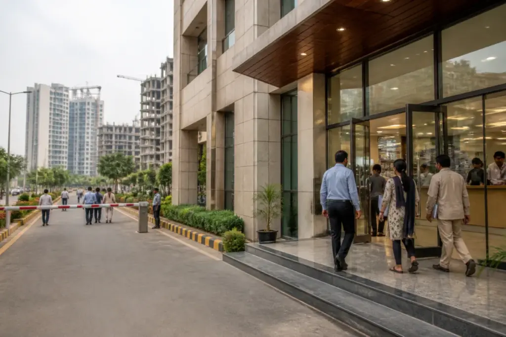 Greater Noida Authority office building linked to a reported staffing and governance dispute