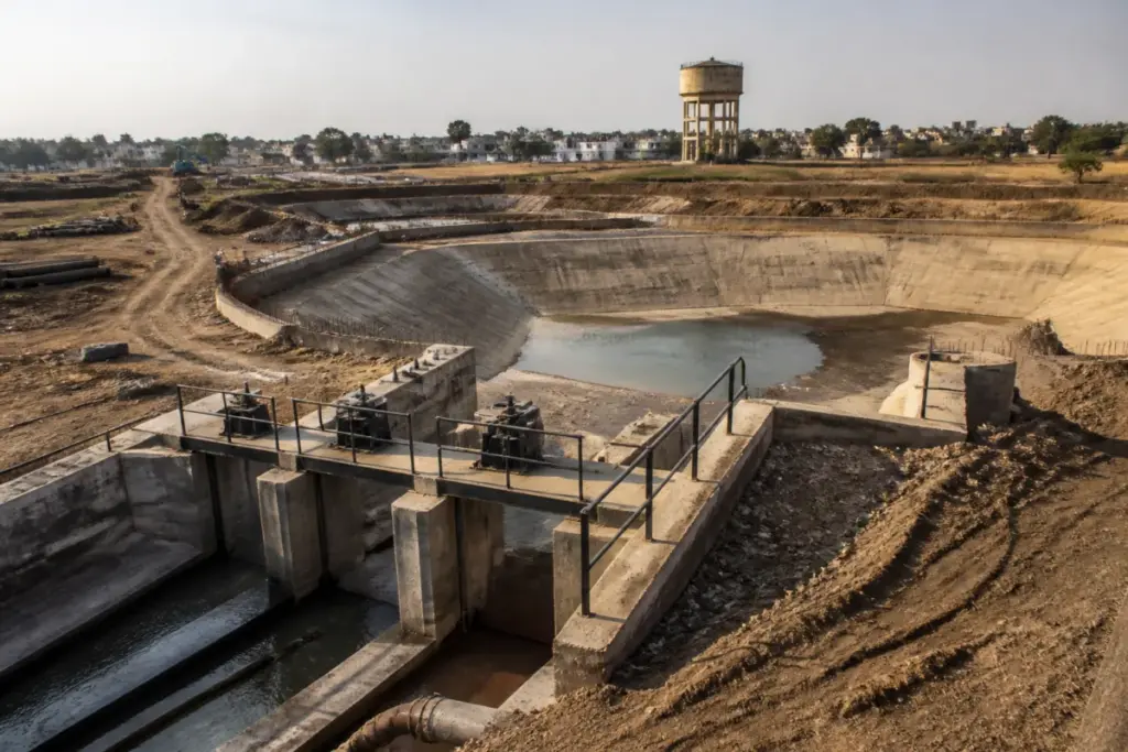 Baramati water shortage concerns near a city reservoir and canal-fed water system