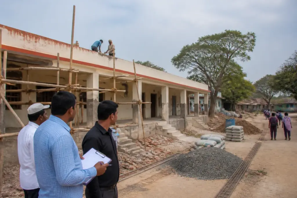 Pune model school tender review involving a rural school construction project in Maharashtra