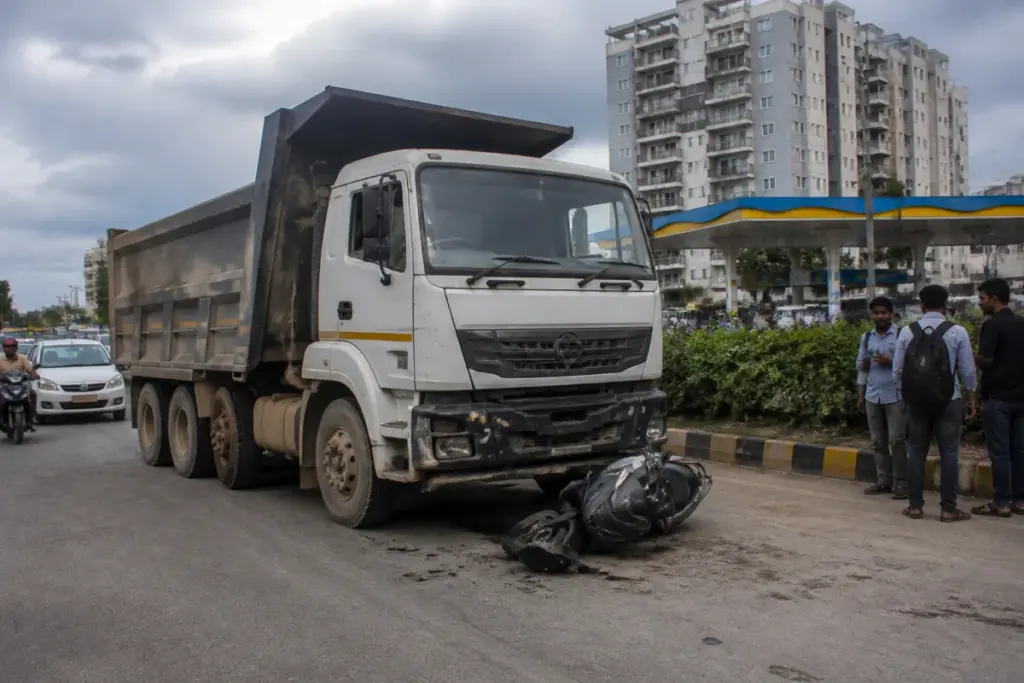 Pisoli road safety concerns after a dumper collision involving two college students in Pune