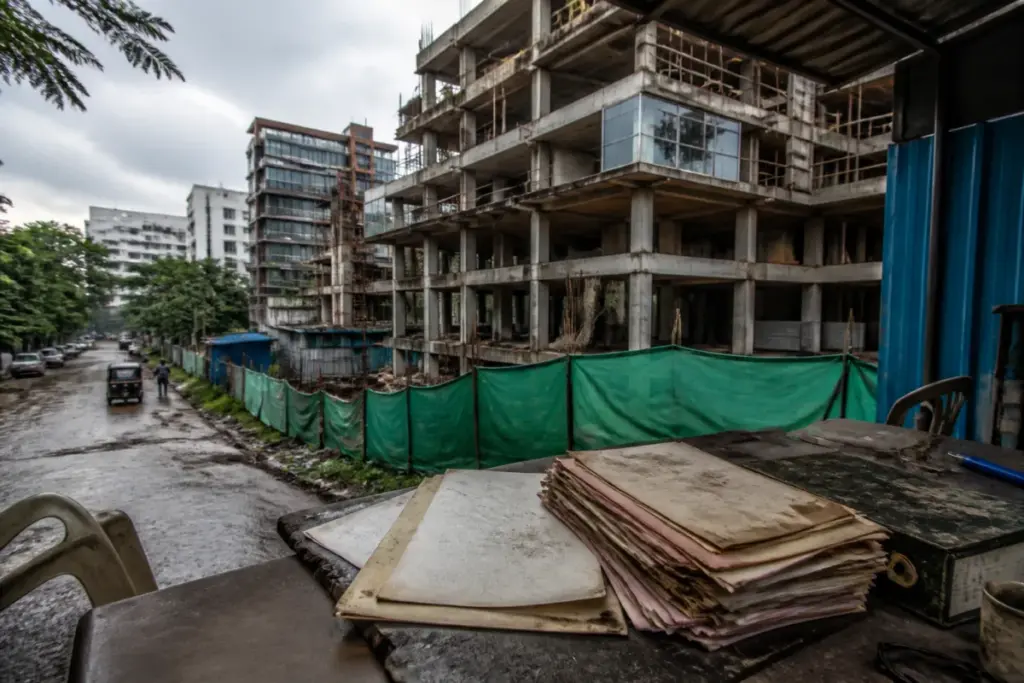 Pune property fraud case involving a stalled high-value housing project in Kalyani Nagar