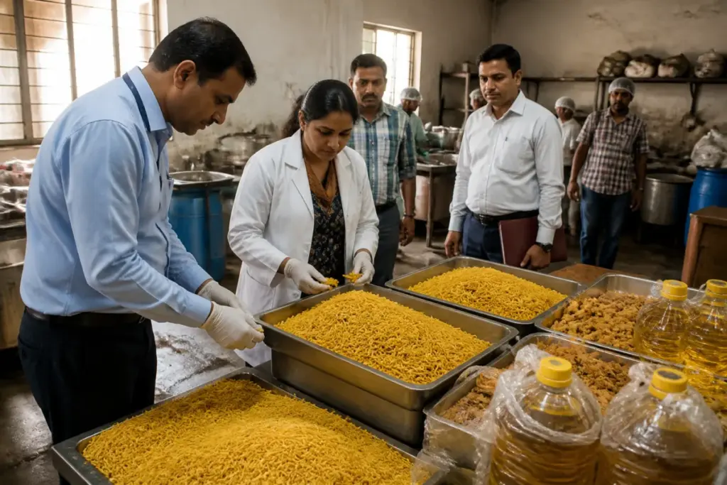 Ahmedabad food raid at a farsan-making unit in Danilimda