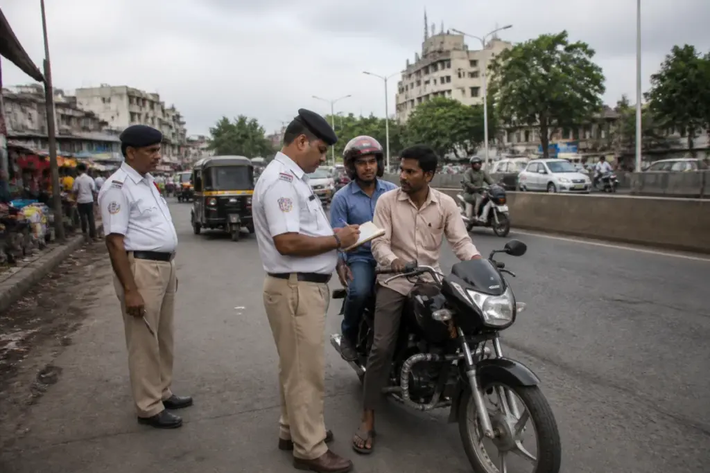 Rapido bike taxi near Yerawada in Pune during a transport inspection