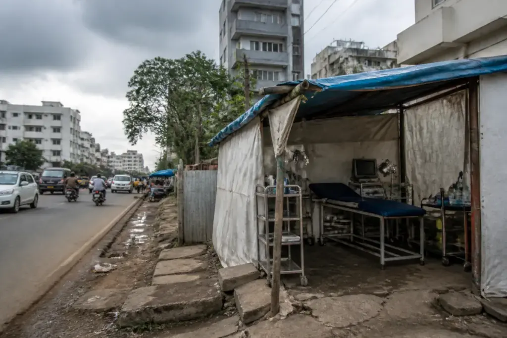 Fake doctors in Pune: an unauthorised roadside clinic setting in an urban neighbourhood