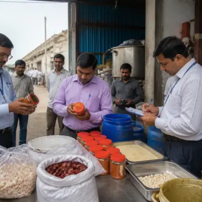 Ahmedabad fake tomato sauce seizure during a food department raid in Gota