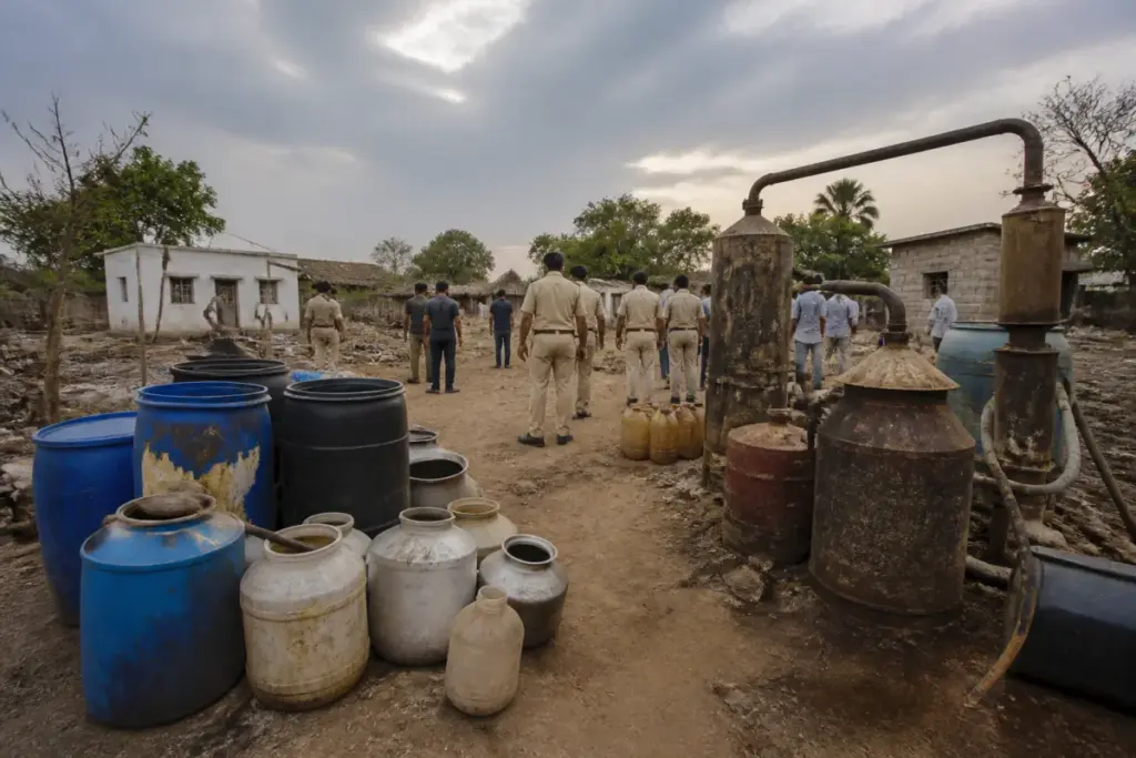 Excise raid targeting Gudumba manufacturing in rural Telangana