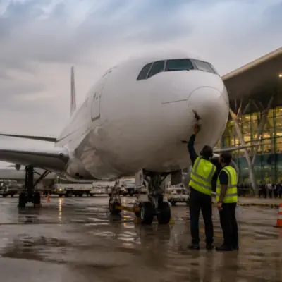 Emirates flight delay at IGI Airport after a reported bird strike involving aircraft EK517.