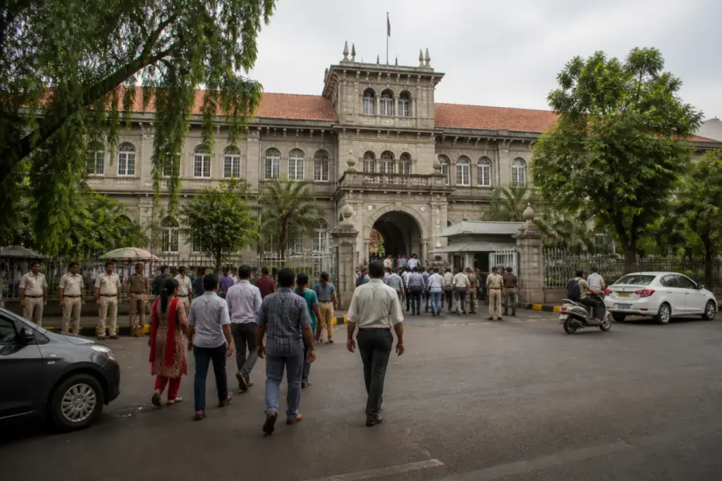 Pune Collectorate building linked to the assault complaint involving an RTI activist and Maval MLA