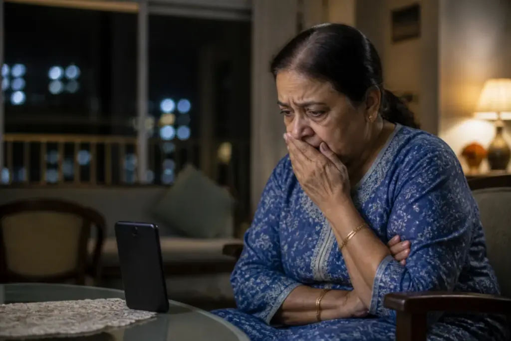 Mumbai digital arrest scam targeting a senior citizen through a threatening video call